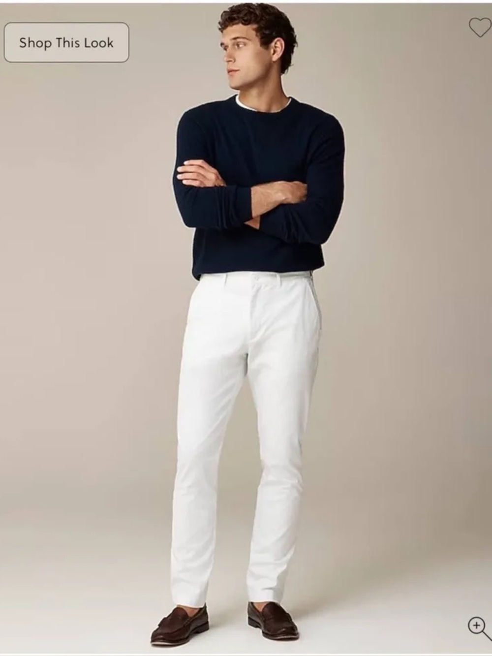 J. CREW 1040 Athletic
Tapered-fit stretch chino pant in White 34/36 $98 AV209